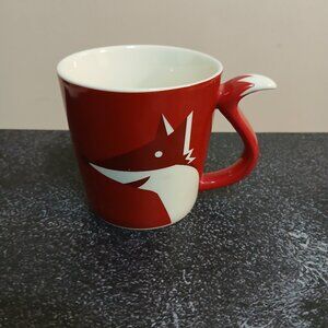 Starbucks Coffee Tea Mug 2012 Red Fox Tail Handle New Bone China